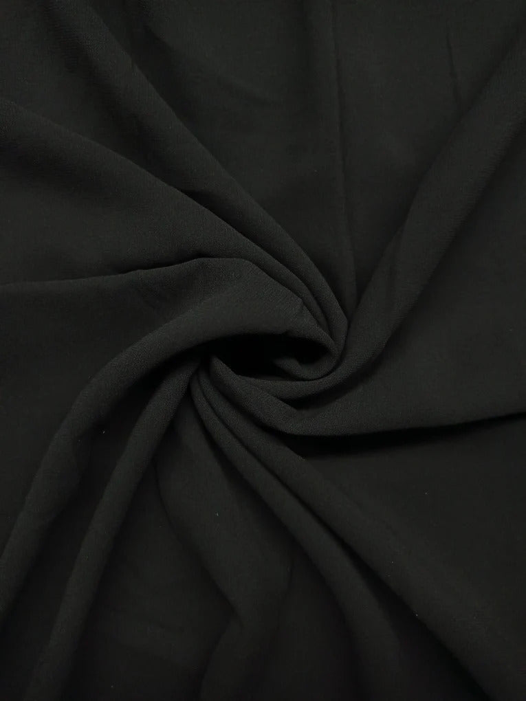 PLAIN GEORGETTE HIJAB - BLACK