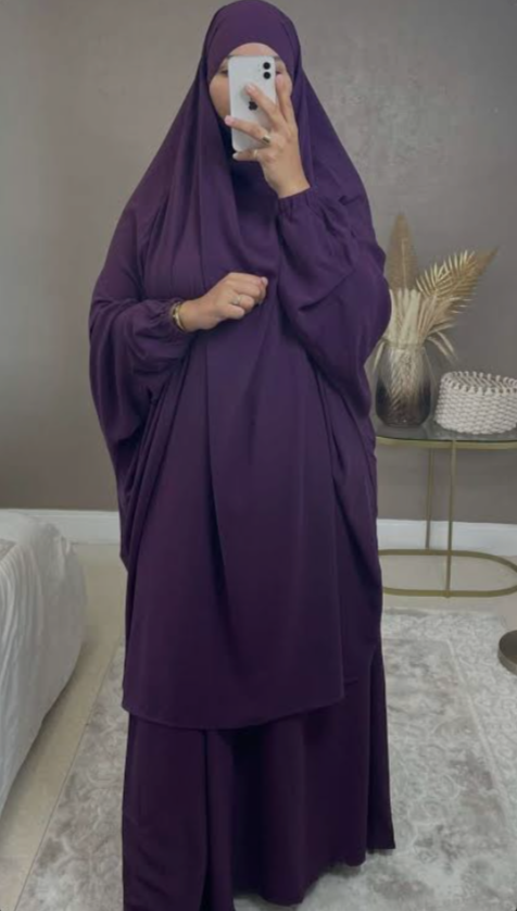 3-PIECE JILBAB SET PURPLE